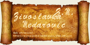 Živoslavka Medarović vizit kartica